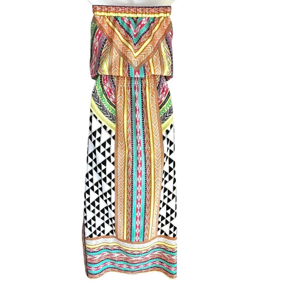 NWOT HALE BOB STRAPLESS MAXI DRESS SIDE SLITS SIZE MEDIUM - Picture 9 of 12